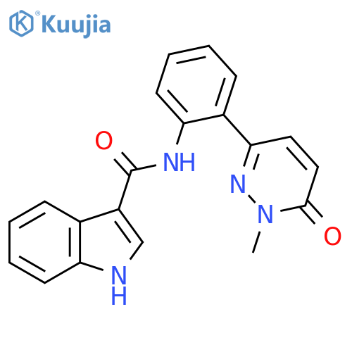 N-[2-(1-methyl-6-oxo-1,6-dihydropyridazin-3-yl)phenyl]-1H-indole-3-carboxamide structure