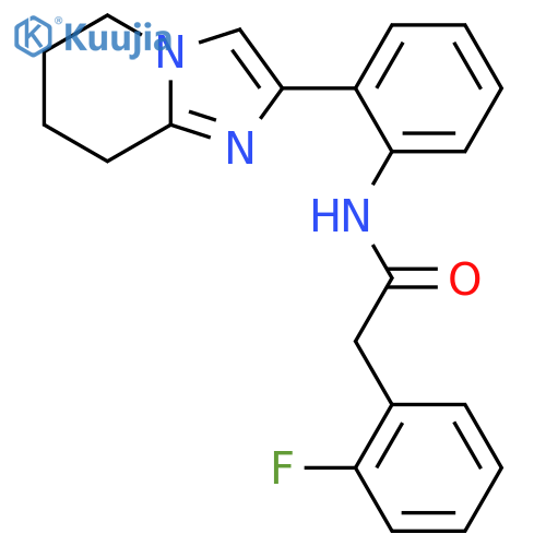2-(2-fluorophenyl)-N-(2-{5H,6H,7H,8H-imidazo1,2-apyridin-2-yl}phenyl)acetamide structure