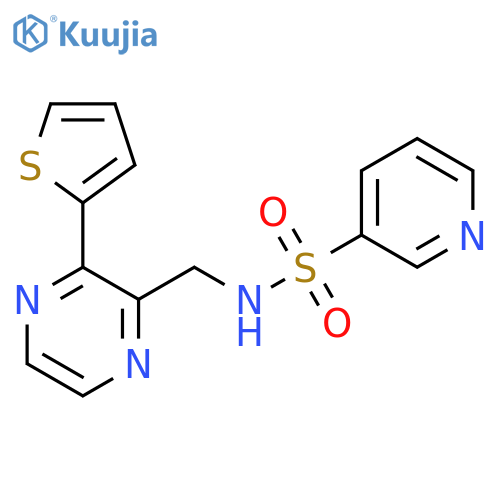 N-{3-(thiophen-2-yl)pyrazin-2-ylmethyl}pyridine-3-sulfonamide structure