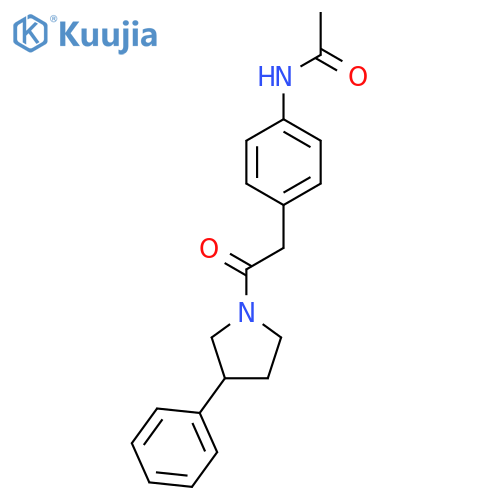 N-{4-2-oxo-2-(3-phenylpyrrolidin-1-yl)ethylphenyl}acetamide structure