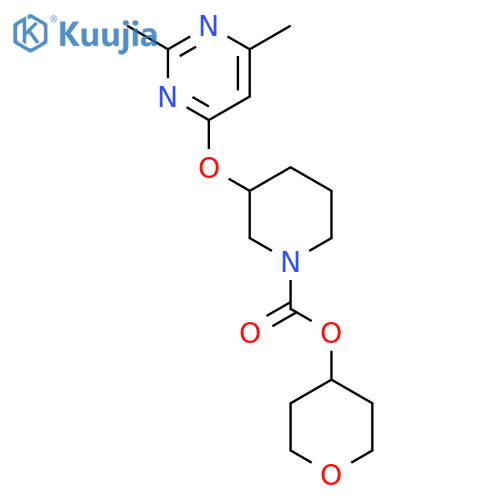 oxan-4-yl 3-[(2,6-dimethylpyrimidin-4-yl)oxy]piperidine-1-carboxylate structure
