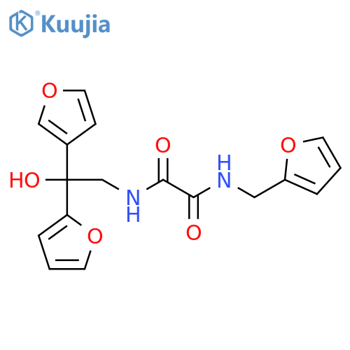 N-2-(furan-2-yl)-2-(furan-3-yl)-2-hydroxyethyl-N'-(furan-2-yl)methylethanediamide structure
