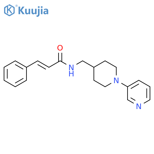 (E)-3-phenyl-N-[(1-pyridin-3-ylpiperidin-4-yl)methyl]prop-2-enamide structure