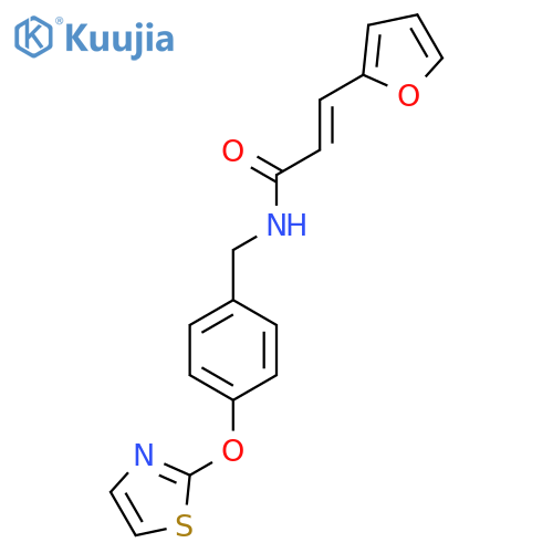 (E)-3-(furan-2-yl)-N-(4-(thiazol-2-yloxy)benzyl)acrylamide structure