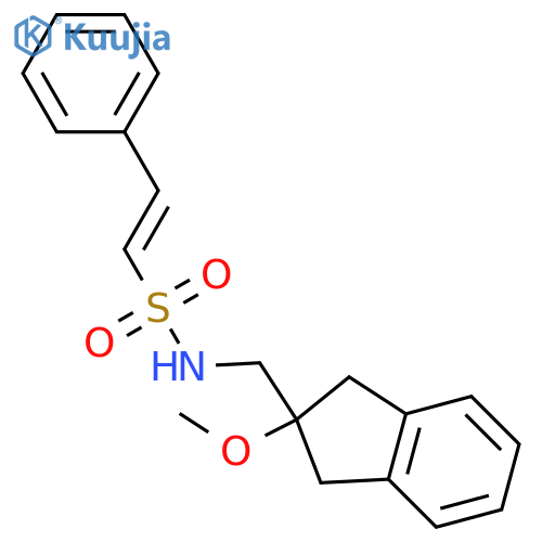 (E)-N-[(2-methoxy-2,3-dihydro-1H-inden-2-yl)methyl]-2-phenylethene-1-sulfonamide structure