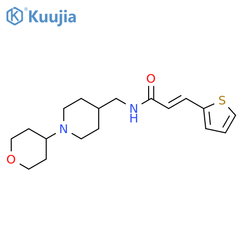 (2E)-N-{[1-(oxan-4-yl)piperidin-4-yl]methyl}-3-(thiophen-2-yl)prop-2-enamide structure