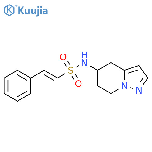 (E)-2-phenyl-N-{4H,5H,6H,7H-pyrazolo1,5-apyridin-5-yl}ethene-1-sulfonamide structure