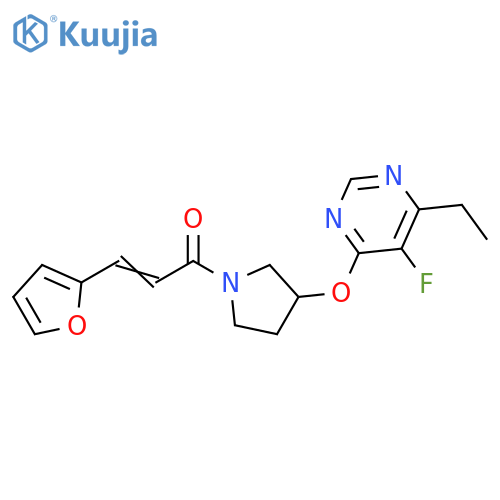 1-[3-[(6-Ethyl-5-fluoro-4-pyrimidinyl)oxy]-1-pyrrolidinyl]-3-(2-furanyl)-2-propen-1-one structure