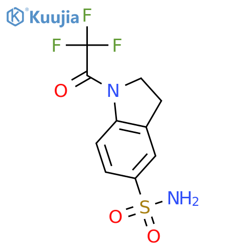 1-(trifluoroacetyl)-2,3-dihydro-1H-indole-5-sulfonamide structure