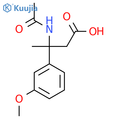 3-Acetamido-3-(3-methoxyphenyl)butanoic acid structure
