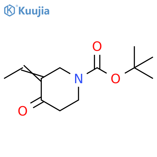 tert-butyl (3E)-3-ethylidene-4-oxopiperidine-1-carboxylate structure