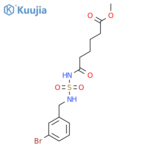 Methyl 6-((N-(3-bromobenzyl)sulfamoyl)amino)-6-oxohexanoate structure
