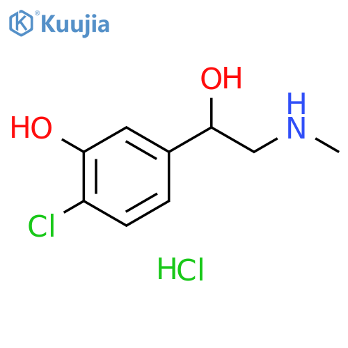 2-chloro-5-1-hydroxy-2-(methylamino)ethylphenol hydrochloride structure