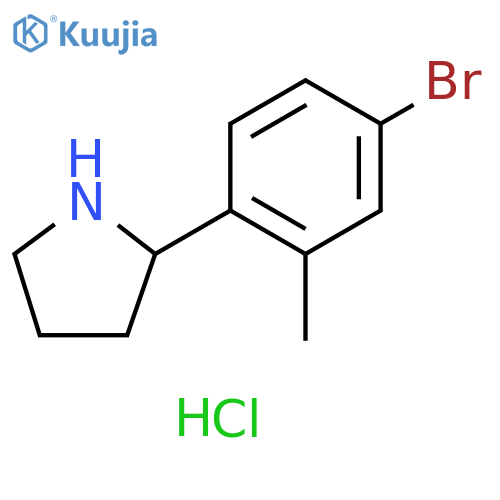 2-(4-bromo-2-methylphenyl)pyrrolidine hydrochloride structure