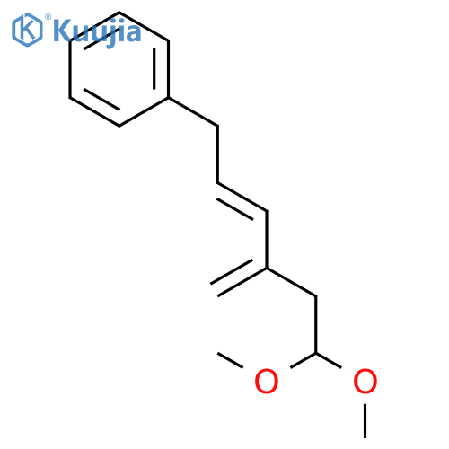 Benzene, (6,6-dimethoxy-4-methylene-2-hexenyl)- structure