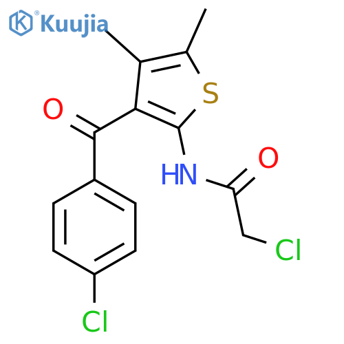 2-Chloro-N-(3-(4-chlorobenzoyl)-4,5-dimethylthiophen-2-yl)acetamide structure