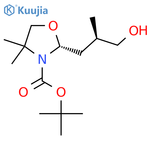 Tert-butyl (2R)-2-[(2R)-3-hydroxy-2-methylpropyl]-4,4-dimethyl-1,3-oxazolidine-3-carboxylate structure