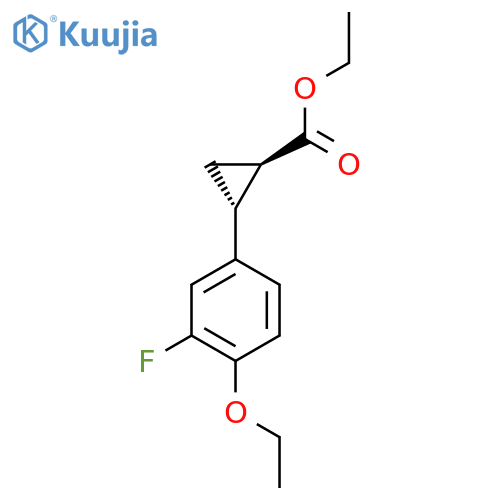 ethyl trans-2-(4-ethoxy-3-fluoro-phenyl)cyclopropanecarboxylate structure