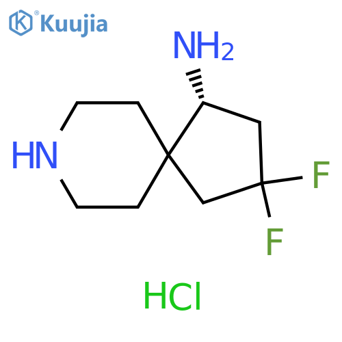 (4R)-2,2-difluoro-8-azaspiro[4.5]decan-4-amine;dihydrochloride structure