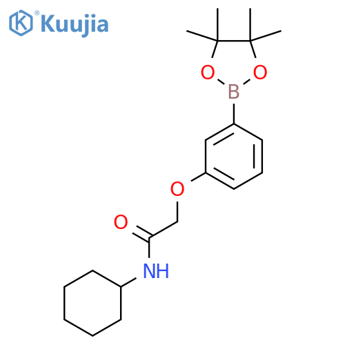 N-Cyclohexyl-2-[3-(4,4,5,5-tetramethyl-1,3,2-dioxaborolan-2-yl)phenoxy]acetamide structure