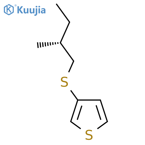 3-{(2R)-2-methylbutylsulfanyl}thiophene structure