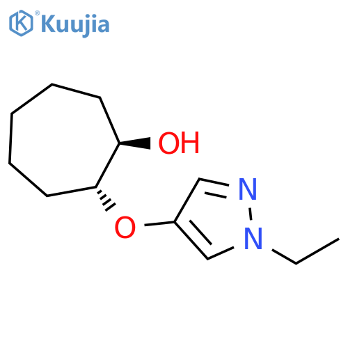 (1R,2R)-2-(1-ethyl-1H-pyrazol-4-yl)oxycycloheptan-1-ol structure