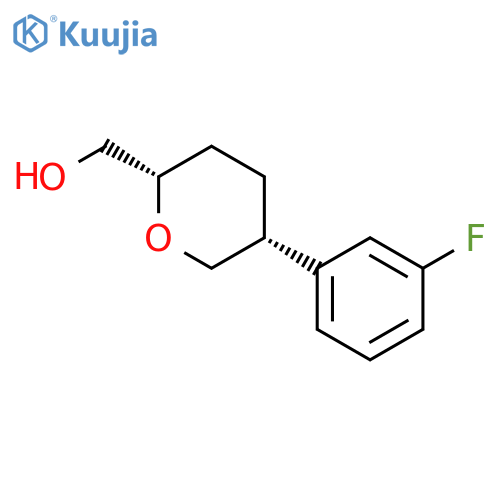 (2S,5R)-5-(3-fluorophenyl)oxan-2-ylmethanol structure