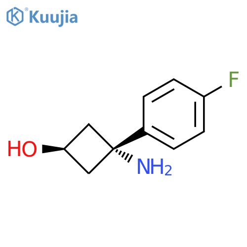 (1s,3s)-3-amino-3-(4-fluorophenyl)cyclobutan-1-ol structure
