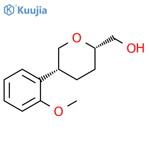 (2S,5R)-5-(2-methoxyphenyl)oxan-2-ylmethanol structure