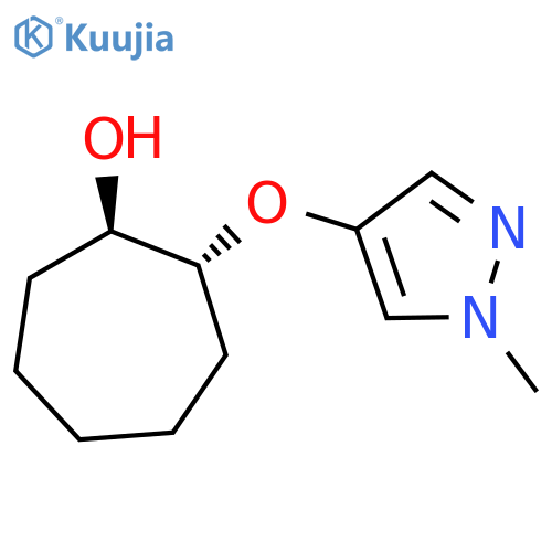 (1R,2R)-2-(1-methyl-1H-pyrazol-4-yl)oxycycloheptan-1-ol structure