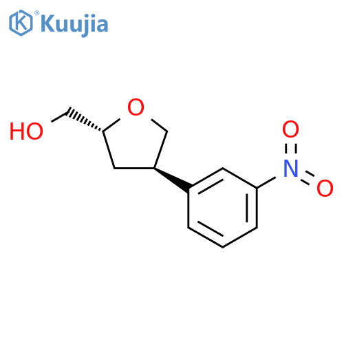 (2R,4R)-4-(3-nitrophenyl)oxolan-2-ylmethanol structure