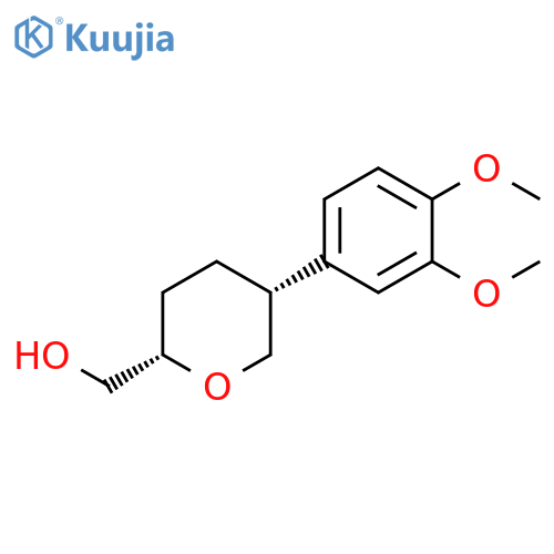 (2S,5R)-5-(3,4-dimethoxyphenyl)oxan-2-ylmethanol structure