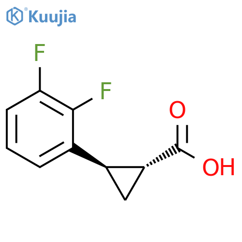 trans,rac-(1R,2R)-2-(2,3-Difluorophenyl)cyclopropane-1-carboxylic Acid structure