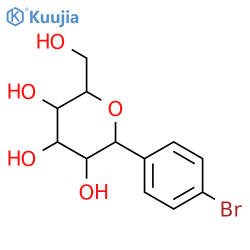 2-(4-bromophenyl)-6-(hydroxymethyl)oxane-3,4,5-triol structure