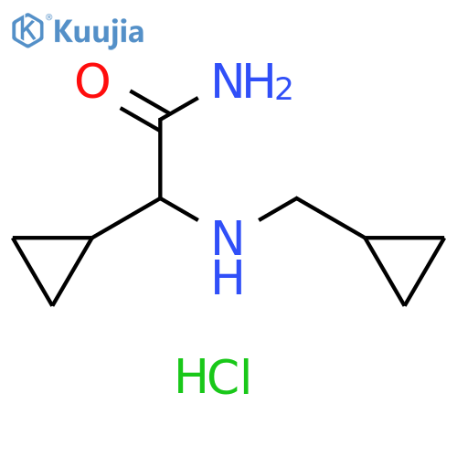 2-cyclopropyl-2-(cyclopropylmethyl)aminoacetamide hydrochloride structure