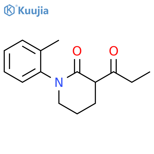1-(2-methylphenyl)-3-propanoylpiperidin-2-one structure