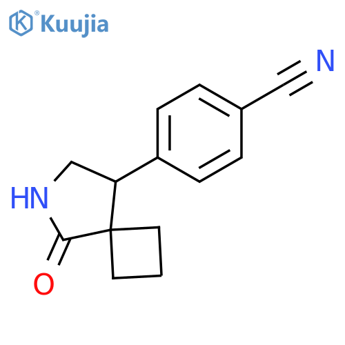 4-{5-oxo-6-azaspiro3.4octan-8-yl}benzonitrile structure
