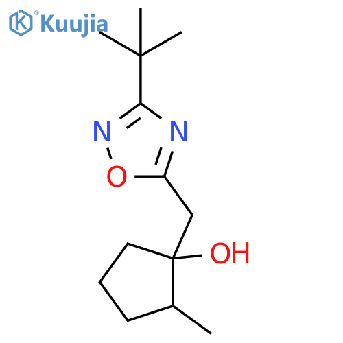 1-(3-tert-butyl-1,2,4-oxadiazol-5-yl)methyl-2-methylcyclopentan-1-ol structure