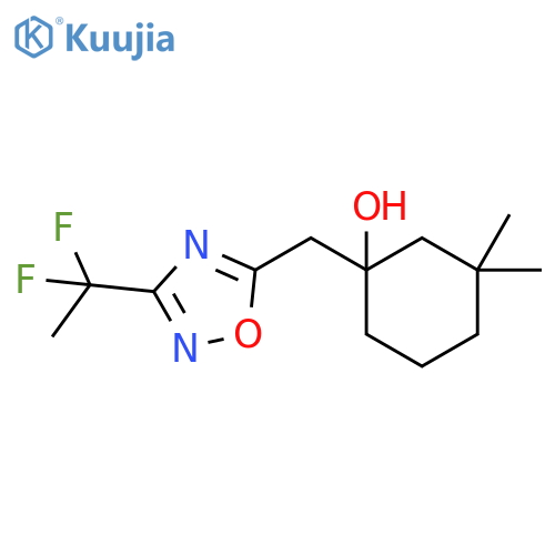 1-{3-(1,1-difluoroethyl)-1,2,4-oxadiazol-5-ylmethyl}-3,3-dimethylcyclohexan-1-ol structure