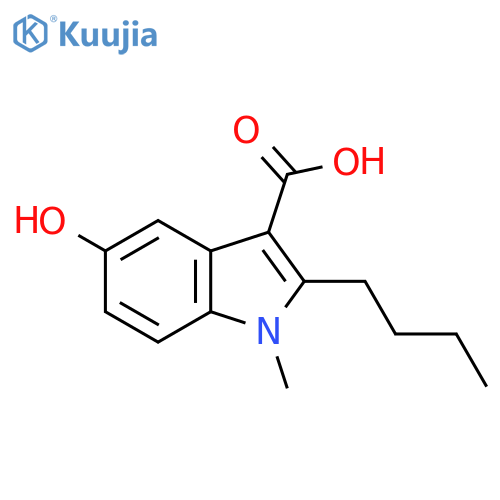 2-butyl-5-hydroxy-1-methyl-1H-indole-3-carboxylic acid structure