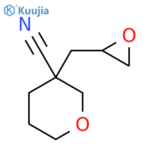 3-(oxiran-2-yl)methyloxane-3-carbonitrile structure