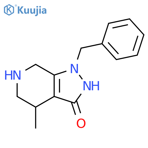 1-benzyl-4-methyl-1H,4H,5H,6H,7H-pyrazolo3,4-cpyridin-3-ol structure