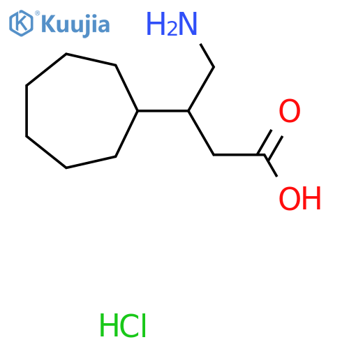 4-Amino-3-cycloheptylbutanoic acid hydrochloride structure