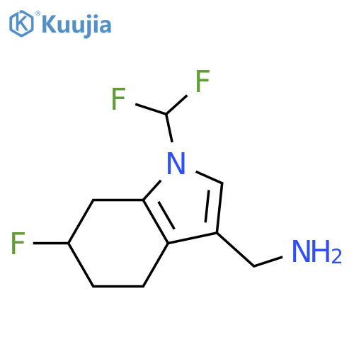 1-(difluoromethyl)-6-fluoro-4,5,6,7-tetrahydro-1H-indol-3-ylmethanamine structure