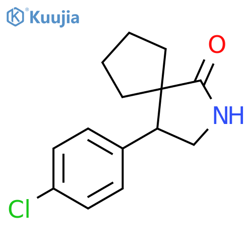 4-(4-chlorophenyl)-2-azaspiro4.4nonan-1-one structure