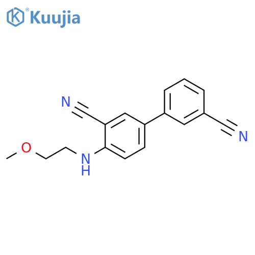 [1,1'-Biphenyl]-3,3'-dicarbonitrile, 4-[(2-methoxyethyl)amino]- structure