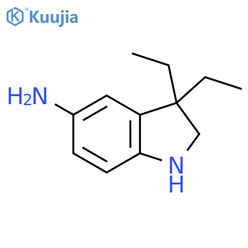 3,3-diethyl-2,3-dihydro-1H-indol-5-amine structure