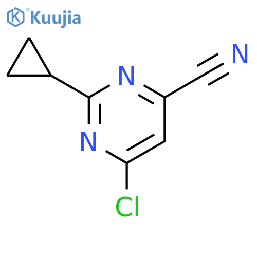 6-chloro-2-cyclopropylpyrimidine-4-carbonitrile structure