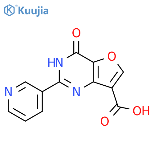 4-oxo-2-(pyridin-3-yl)-1H,4H-furo3,2-dpyrimidine-7-carboxylic acid structure