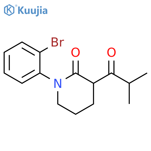 1-(2-bromophenyl)-3-(2-methylpropanoyl)piperidin-2-one structure